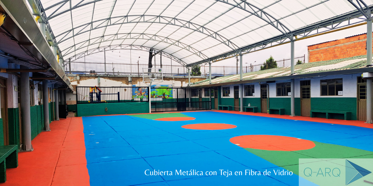 Cubierta Metalica con Teja en Fibra de Vidrio