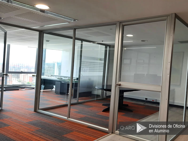 divisiones de oficina en aluminio